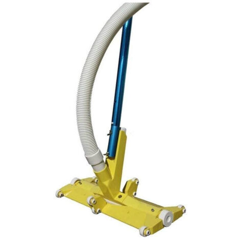 Balai aspirateur manuel – Tête large 48 cm pour nettoyage piscine – Compatible tous revêtements – Roulettes pour déplacement facile – Procopi