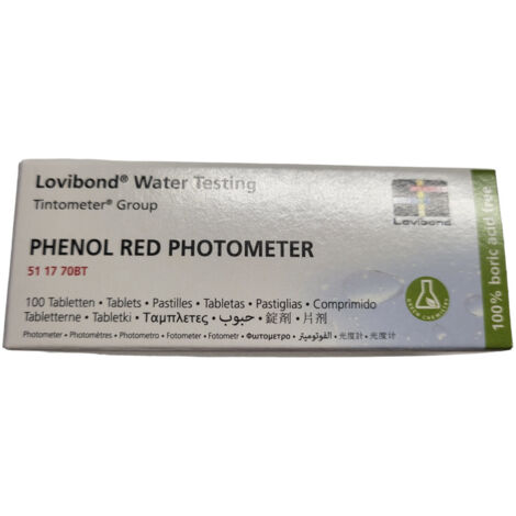 Photomètre à rouge de phénol pack de 100 comprimés 511770BT – Testeur pH pour analyse de l'eau de piscine – Compatible avec photomètres Lovibond (1/2)