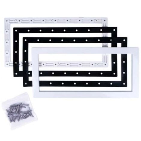 Ensemble cache et bride pour skimmer grande meurtrière – Dimensions 455x215mm extérieures – Joints et vis inclus – Compatible BWT SL 119/117