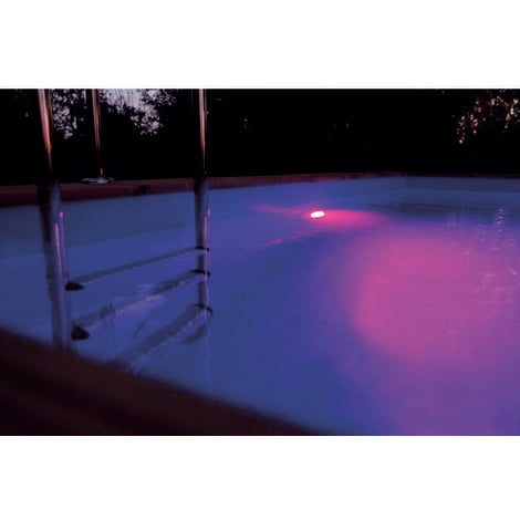 Projecteur LED couleur pour piscine hors sol bois