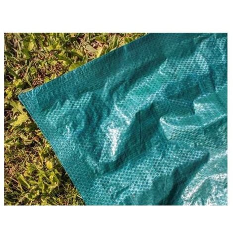 Kit piscine hors sol acier ovale MAURITIUS aspect bois avec renforts apparents - Dimensions piscine: 5,27 x 3,27 x 1,32 m