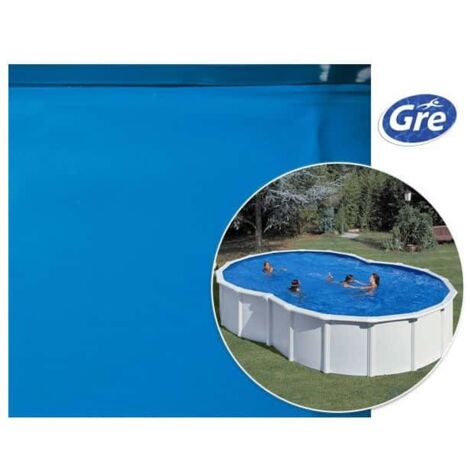 Liner piscine bleu 625x375x120 cm – Épaisseur 40/100 en PVC souple – Compatible piscines hors-sol ovales Gré