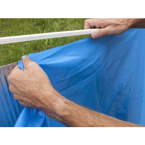 Liner bleu pour piscine hors sol en huit Gre Pool - Dimensions piscine: 5,00 x 3,10 x 1,20 m