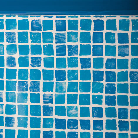 Liner piscine couleur mosaïque 610x375x132 cm – Épaisseur 50/100 – Pour piscines ovales Gré – Installation facile avec jonc d'accrochage