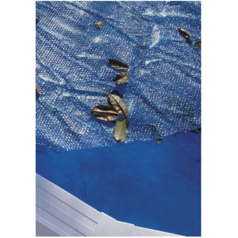 GRE – Bâche été à bulles pour piscine autoportante 6,10 x 3,75 m – Épaisseur 0,18 mm – Réduit l'évaporation et protège des débris