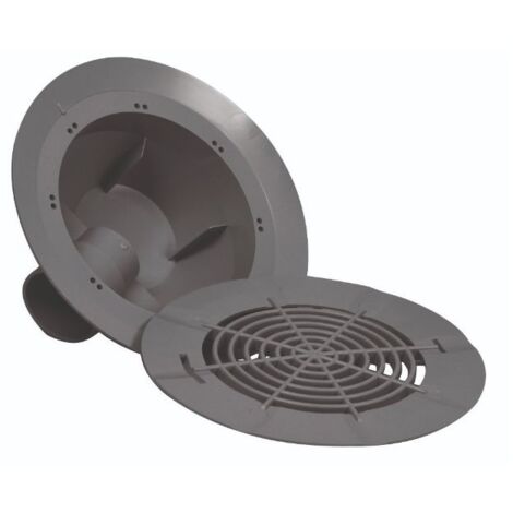 Bonde de piscine pour liner – ABS traité anti-UV – Débit 8 m³/h – Sorties latérales 50/63 mm – Gris anthracite – Procopi