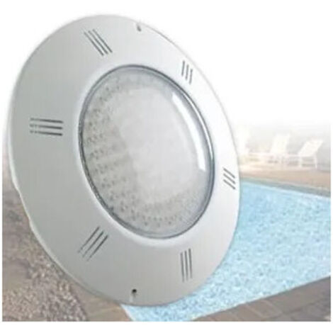 Projecteur plat LED blanc 1450 lumens – Éclairage piscine 13,5W – Installation sur traversée de paroi 1,5'' – Enjoliveur blanc inclus – Seamaid