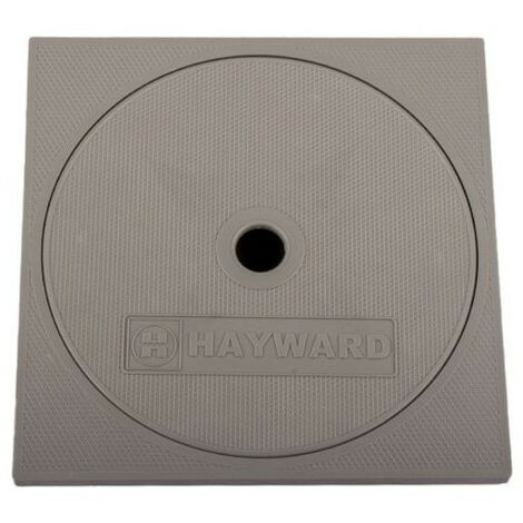 Hayward – Cadre et couvercle de skimmer de piscine 230x210mm – Couleur gris – Compatible avec revêtement de sol et plage de piscine