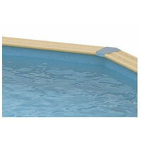 Liner sable ou bleu pour piscine ronde Ubbink - Couleur liner: Bleu - Dimensions piscine: 4,10 x 1,20 m