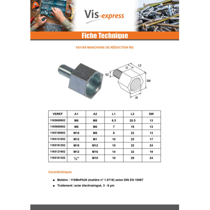 Lot De 10 Manchons Filetés (siffleurs) Pfeifer RD16 - Filetage M20, Longueur 55 Mm, Capacité 1.2 Tonne - Neuf