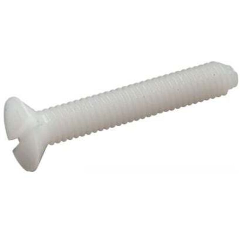 Lot De 10 Vis Nylon Tête Cylindrique Fraisée Fendue M4x20mm – Légères Et Résistantes