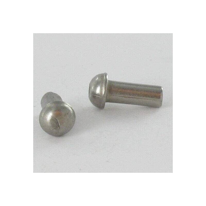 Rivets zinc tête ronde 6x10mm (par 50 unités)
