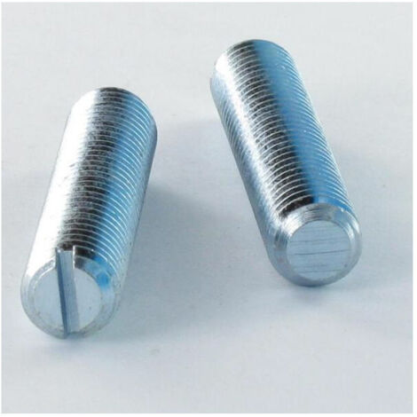 Vis métaux Sans tête Fendue M10X100 Bout plat Acier zingué-1 pièce (1/3)