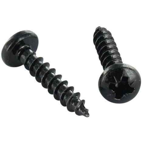 VBA Vis bois agglo Tête ronde TR Pozi N°2 3.5X20 Acier zingué noir-4000 pièces