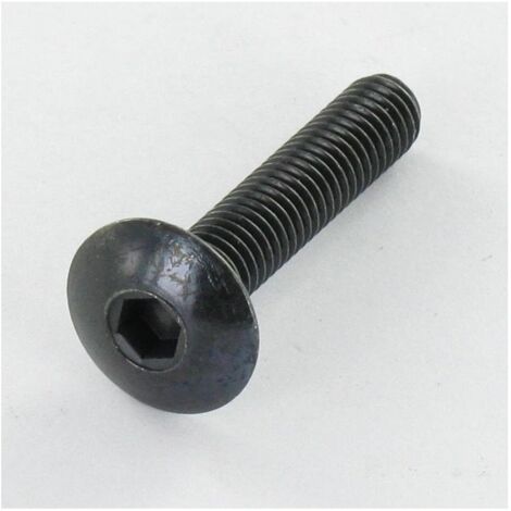 Vis Poelier tête ronde large TRL M6X35 Clé de 4 HC4 Acier zingué noir-800 pièces (1/5)
