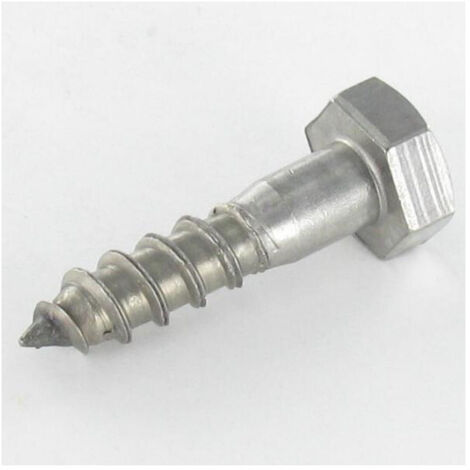 Tirefond tête hexagonal 10 x 80 inox a2 din571 (boite de 25