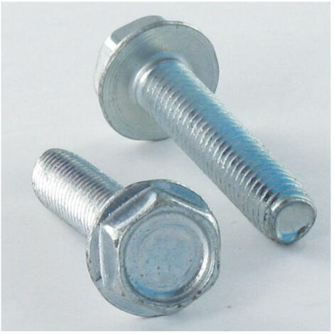 Vis autotaraudeuse Tête hexagonale TH Embase collerette Lisse 8X40 Acier zingué-125 pièces