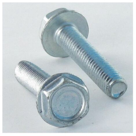Vis autotaraudeuse Tête hexagonale TH Embase collerette Lisse 6X30 Acier zingué-500 pièces