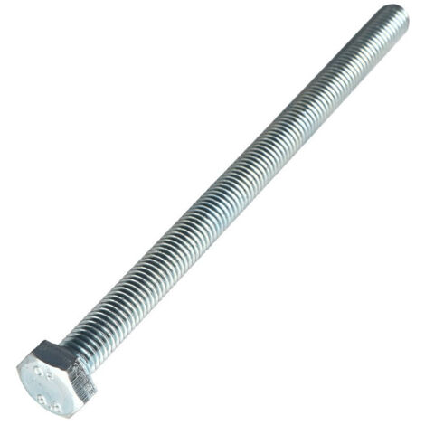Vis métaux Tête hexagonale TH M10X140 Classe 8.8 Acier zingué-10 pièces