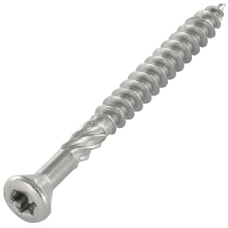 Vis DECK TEKOR Tête fraisée bombée TFB TORX T25 5X60 Pointe antifendage type 17 Inox C2-800 pièces (1/5)
