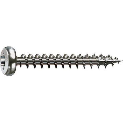 Spax Vis bois Tête ronde TR T-STAR+ TORX T15 Filetage total 3.5X20 Inox A2-200 pièces