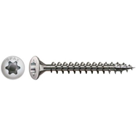 Spax Vis bois Tête fraisée bombée TFB T-STAR TORX T15 3.5X20 Filetage total Inox A2-200 pièces (1/5)