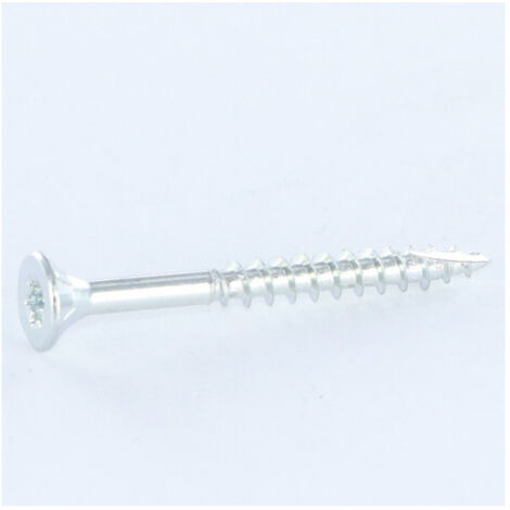 Vis bois TEKOR Tête fraisée Cranté 5X70 Filetée sur 42 TORX T25 Acier zingué Pointe antifendage type 17