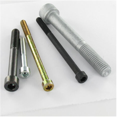 Vis métaux CHC BTR M8X70 Filetée sur 28 Classe 8.8 Clé de 6 HC6 Acier zingué-200 pièces