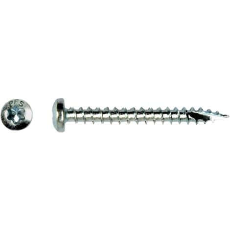 Vis bois TEKOR Tête ronde TR TORX T25 5X30 Filetage total Pointe antifendage type 17 Acier zingué (1/2)