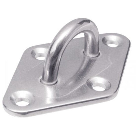 5 Pontets Inox Avec Anneau Losange 60x36 Mm - Pour Fixation Et Accrochage, Acier Inoxydable