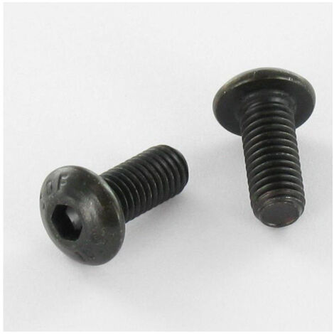 Vis métaux BHC (Tête Bombée Hexagonal creux) M5X25 Filetage total Classe 10.9 Clé de 3 HC3 Acier zingué noir-800 pièces (1/3)
