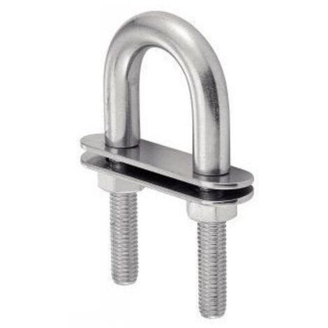 Etrier En U Avec Double PLAQUES Inox A4 10X110-5 pièces (1/3)