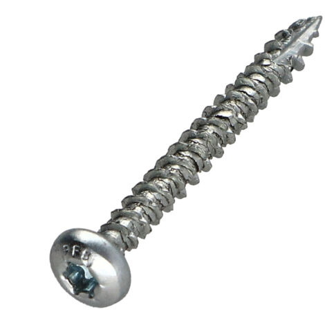 Vis bois TEKOR Tête ronde TR TORX T20 4X40 Filetage total Pointe antifendage type 17 Acier zingué (1/4)