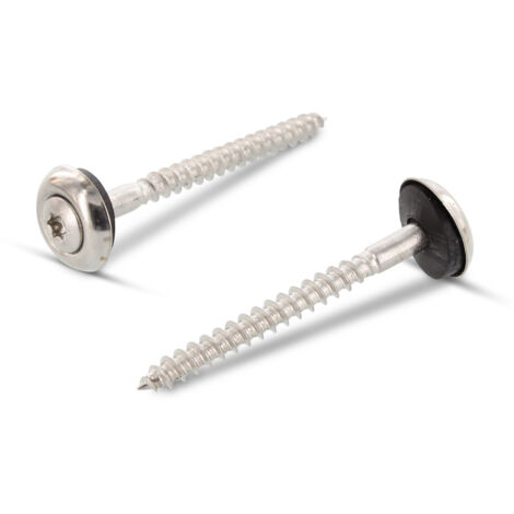 Vis pour faitage Tête fraisée bombée TFB TORX T20 Inox A2 4.5X150 Rondelle d"étanchéite avec joint néoprene EPDM-1 pièce (1/4)