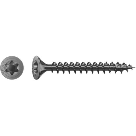 Spax Vis bois Tête fraisée TORX T20 4.5X20 Filetée sur 15 Acier zingué noir-200 pièces
