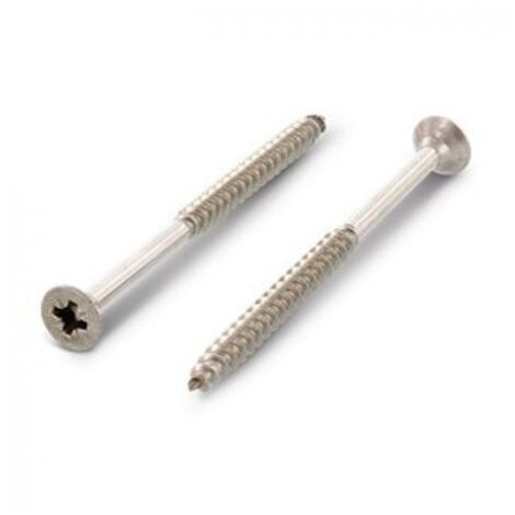 VBA Vis bois agglo Tête fraisée TF Pozi N°1 3X35 Filetage partiel Inox A4-500 pièces (1/2)