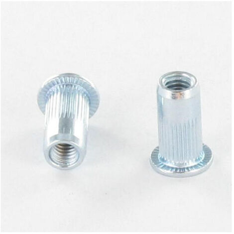 Ecrou A sertir Tête plate TP Cranté M8X15 INPC 30 Inox-800 pièces (1/2)