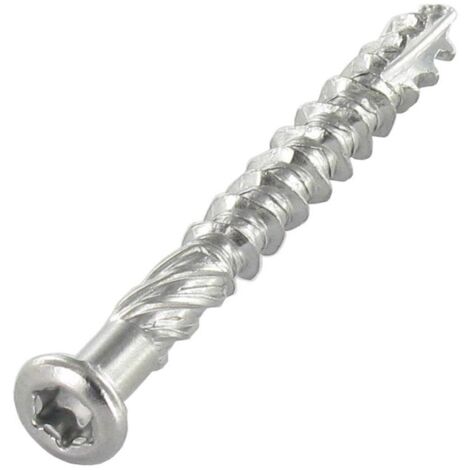 Lot de 800 Vis terrasse TEKOR Inox A2 5X50 Pointe antifendage type 17 pour 20 mètre carré-1 pièce