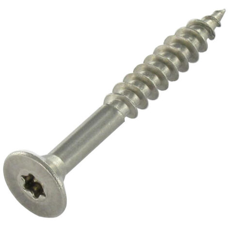 VBA Vis bois agglo Inox A2 Tête fraisée TF 10X80 Filetée sur 55 TORX T40-30 pièces (1/4)