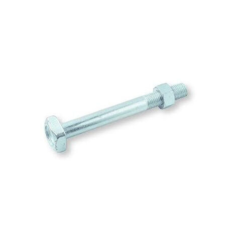 Boulon (vendu avec Ecrou) Charpente M16X250 Tête carrée 27X27X11 Acier zingué-100 pièces
