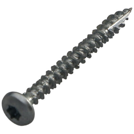 Vis bois TEKOR Tête ronde TR TORX T15 3.5X30 Filetage total Pointe antifendage type 17 Acier zingué (1/4)