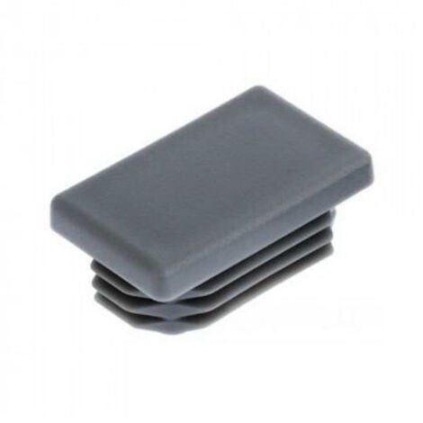 Bouchon rectangle pour tube 80X50 Epaisseur 2 à 4 nylon noir-1 pièce