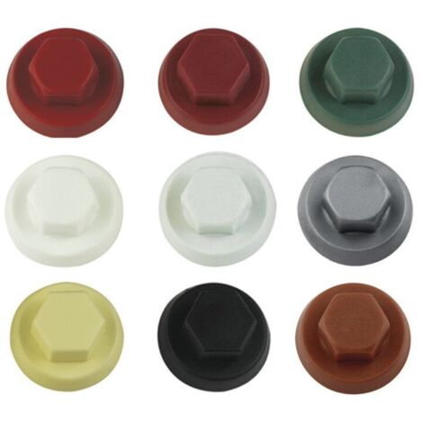 CAP Polyéthylène Vis Diamètre 6.3 Surplat 10 RAL9006 aluminium blanc (1/3)