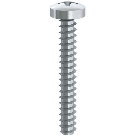 Vis tôle Tête cylindrique TC Phillips n° 1 Sans pointe 2.9X13 Acier zingué-100 pièces