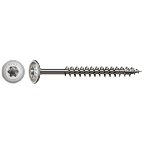 Spax Vis charpente tête disque Inox A2 8X160 Filetée sur 80 TORX T45-1 pièce