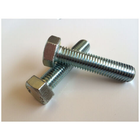Vis métaux Tête hexagonale TH 1/4X 1"1/8 UNC ou equivalent BSW pas anglais WHITWORTH Grade 5 Acier zingué-1 pièce (1/3)