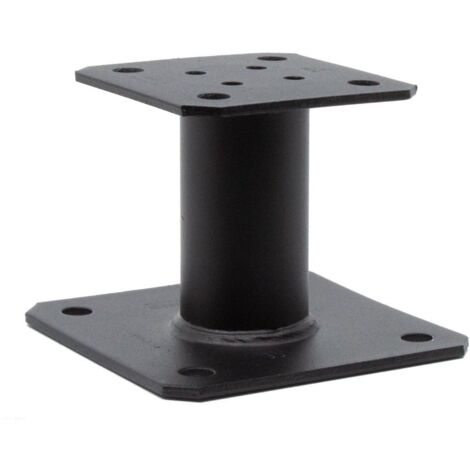 P.POTEAU FIXE SIMPSON Strong Tie 130X130 RAL9005 noir foncé-3 pièces