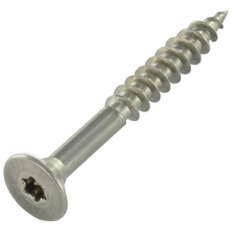 VBA Vis bois agglo Inox A2 Tête fraisée TF 10X130 Filetée sur 80 TORX T40-30 pièces (1/4)