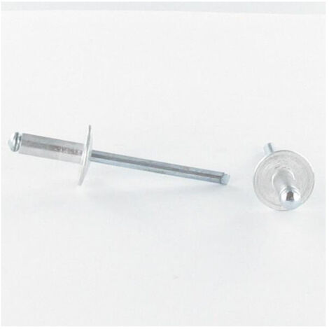 Rivet aveugle Aluminium Tige acier 4.8X8 Epaisseur de serrage 1 à 3 Tête large ALX