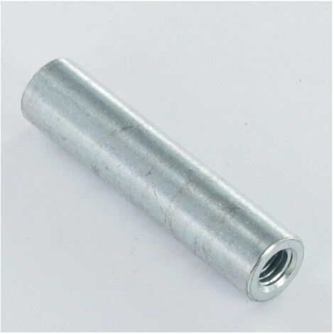 Manchon cylindrique M12X30 – Diamètre extérieur 15mm – Acier zingué blanc pour fixation durable – 1 pièce - blanc-1 (1/5)